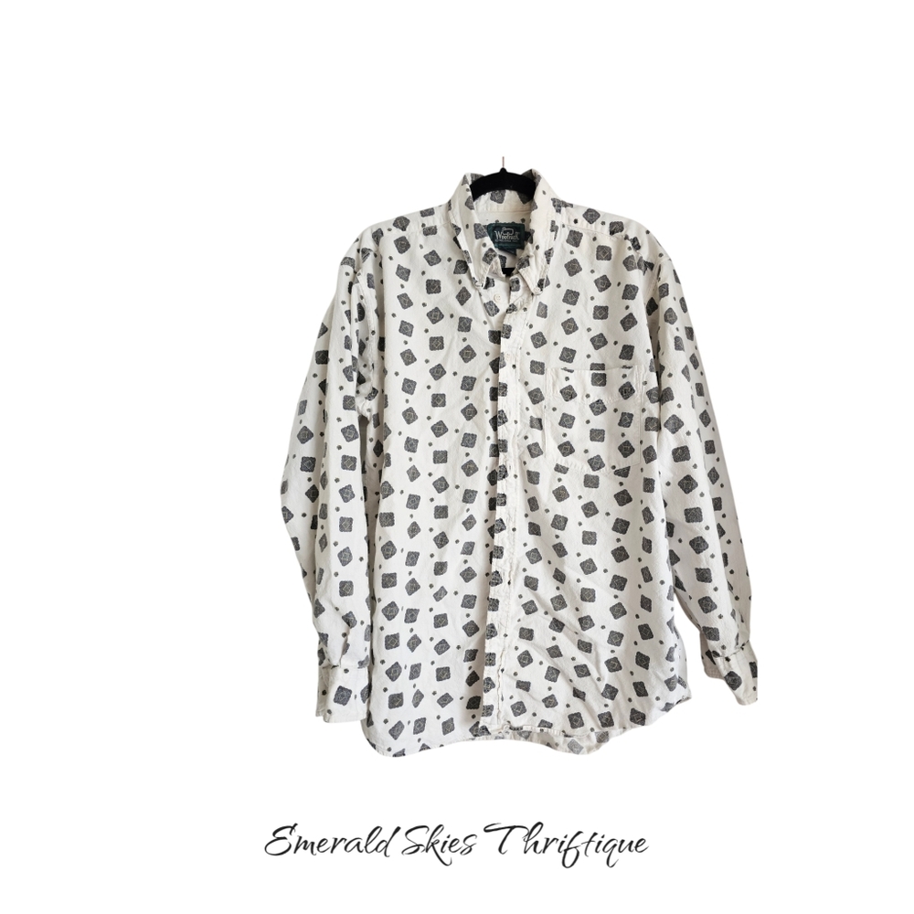 Woolrich White Casual Button Down Shirt with Long Sleeves‎